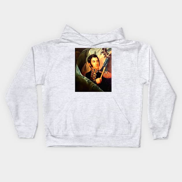 José de San Martín Kids Hoodie by truthtopower